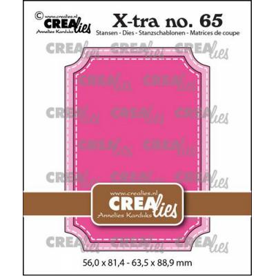 Crealies Xtra Nr. 65 Stanzschablonen - ATC Ticket mit Stichlinie