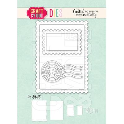 Craft & You Design Cutting Dies - ATC Frame with Stamp