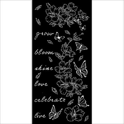 Stamperia Secret Diary Stencil - Flowers and Butterfly