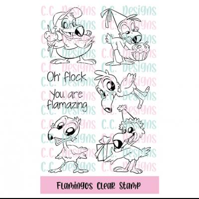 C.C. Designs Stempel - Flamingos