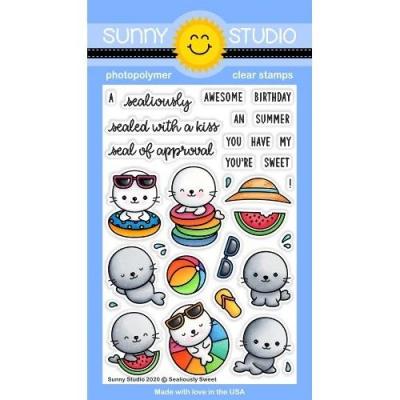 Sunny Studio Scaredy Cat 2x3 Clear Photopolymer Stamps - Sunny Studio Stamps