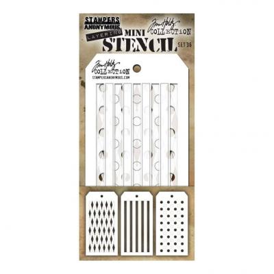 Tim Holtz Mini Layered Stencil Sets 3/pkg Set 42 - Poly Clay Play