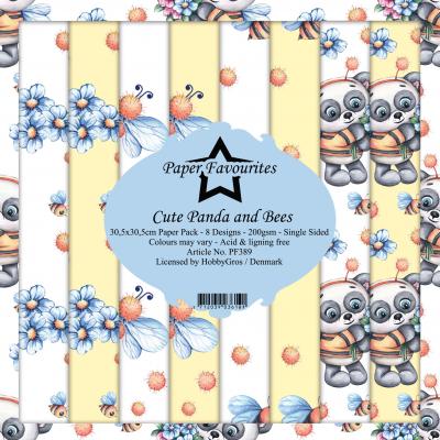 Dixi Craft Paper Favourites Cute Panda And Bees Designpapier - Paper Pack