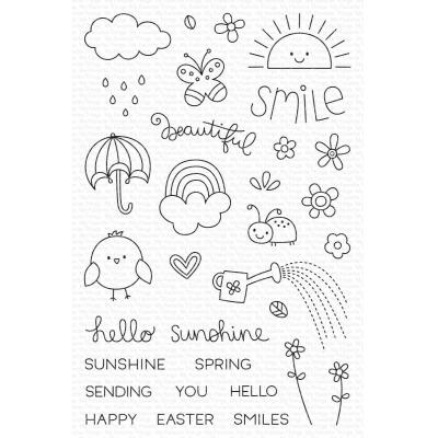 Sunny Studio Scaredy Cat 2x3 Clear Photopolymer Stamps - Sunny