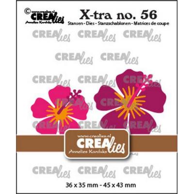 Crealies Xtra Nr. 56 Stanzschablonen - Hibiskus