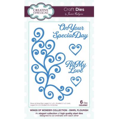 Creative Expressions Jamie Rodgers Wings Of Wonder Craft Dies - Swirl Flourish