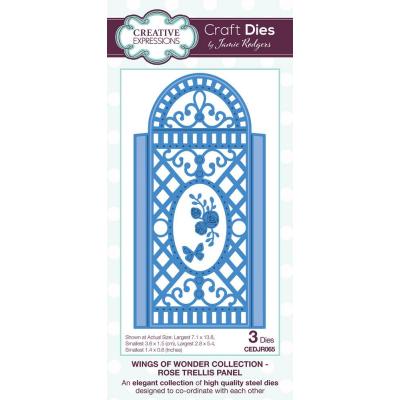 Creative Expressions Jamie Rodgers Wings Of Wonder Craft Dies - Trellis Panel