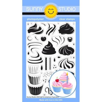 Sunny Studio Scaredy Cat 2x3 Clear Photopolymer Stamps - Sunny