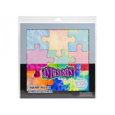 Stampers Anonymous Template Stencil Dylusions Square Puzzle