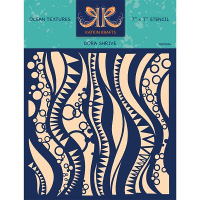 Katkin Krafts Schablone - Ocean Textures