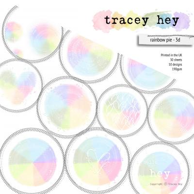 Tracey Hey Paper Pad - Rainbow Pie 3D