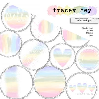 Tracey Hey Paper Pad - Rainbow Stripes