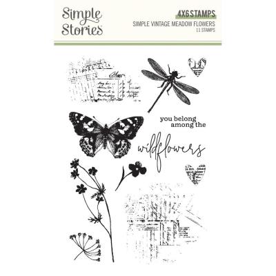 Simple Stories Simple Vintage Meadow Flowers - Stamps