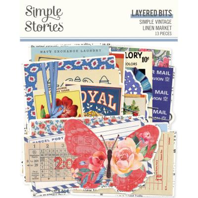 Simple Stories Simple Vintage Linen Market - Layered Bits