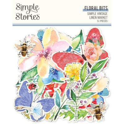 Simple Stories Simple Vintage Linen Market - Floral Bits