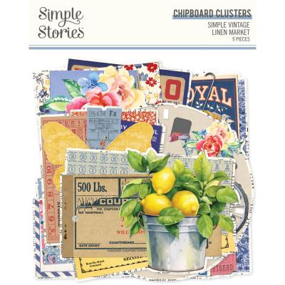 Simple Stories Simple Vintage Linen Market - Chipboard Clusters