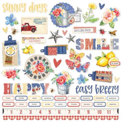 Simple Stories Simple Vintage Linen Market - Cardstock Stickers