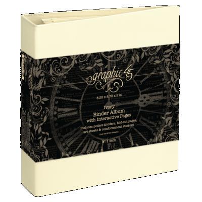 Graphic 45 Ivory Binder Album with Interactive Pages