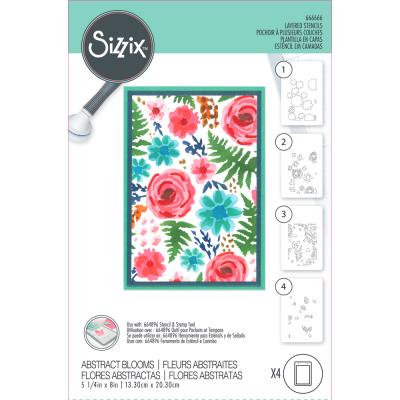 Sizzix Layered Stencils - Abstract Blooms