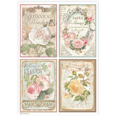 Stamperia Rice Paper - 4 Cards Roses