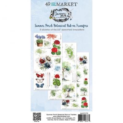 49 and Market Summer Porch - Botanical Rub-On Transfers