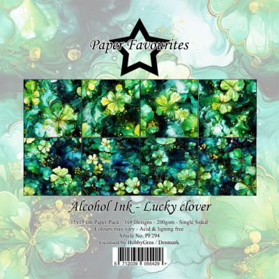 Paper Favourites Paper Pack - Alcohol Ink - Lucky Clover