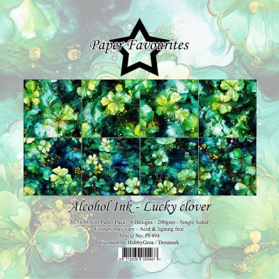 Paper Favourites Paper Pack - Alcohol Ink - Lucky Clover