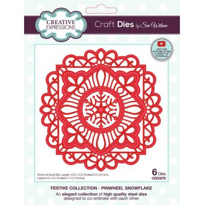 Creative Expressions Sue Wilson Craft Die - Festive Pinwheel Snowflake