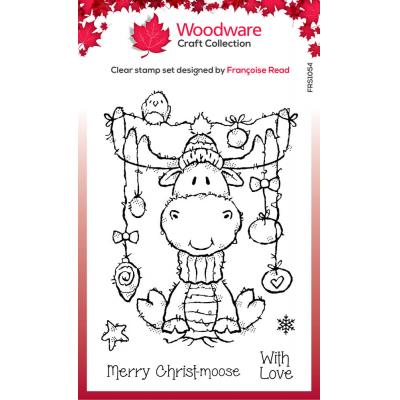 Woodware Stempel - Moose Christmas