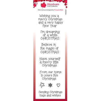 Woodware Stempel - Magical Christmas Greetings