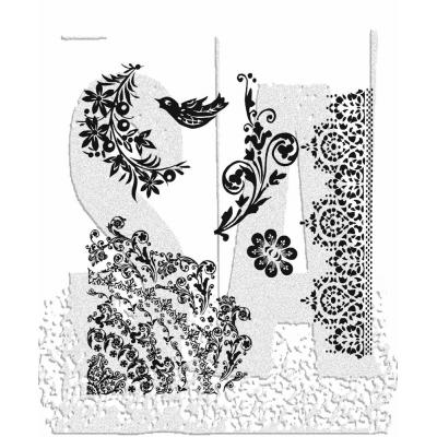 Stampers Anonymous Tim Holtz Stempel - Floral Tattoo