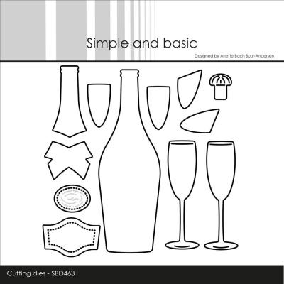 Simple and Basic Cutting Dies - Champagne Bottle