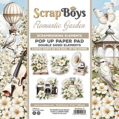 ScrapBoys Romantic Garden - Pop Up Paper Pad