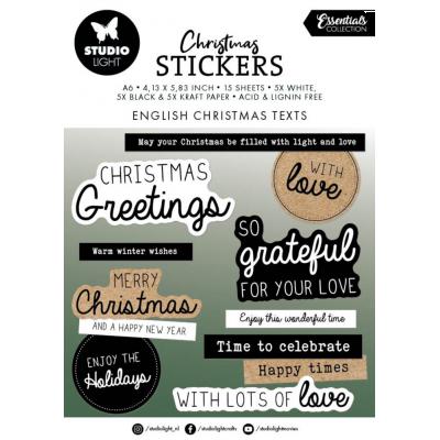 StudioLight Sticker - English Christmas Texts