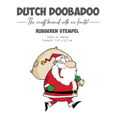 Dutch Doobadoo Stempel - Santa Is Coming