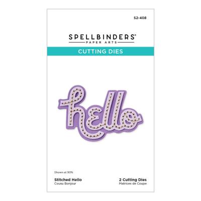Spellbinders Etched Dies - Stitched Hello