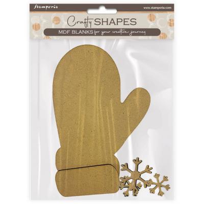 Stamperia MDF Crafty Shapes Blanks - Gloves and Snowflakes