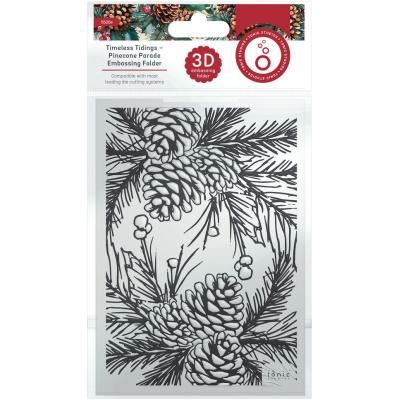 Tonic Studios Timeless Tidings 3D Embossingfolder - Pinecone Parade