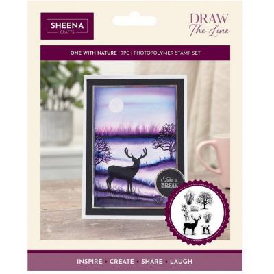 Crafter's Companion Draw the Line Clear Stamp - One with Nature