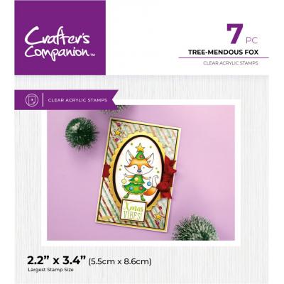 Crafter's Companion Clear Stamp - Tree-mendous Fox