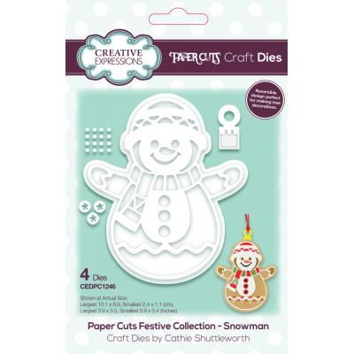 Creative Expressions Cathie Shuttleworth Paper Cuts - Festive Snowman