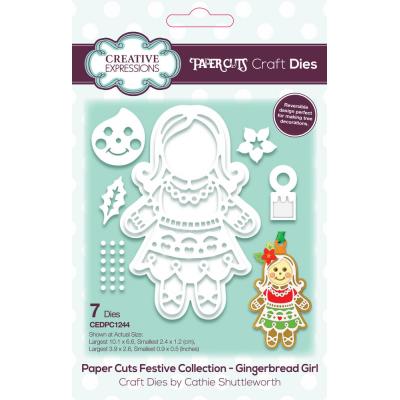 Creative Expressions Cathie Shuttleworth Paper Cuts - Festive Gingerbread Girl