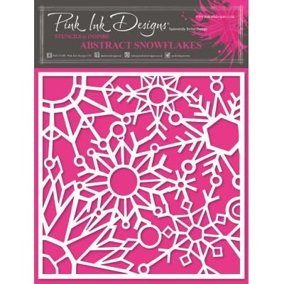 Creative Expressions Pink Ink Designs Stencil - Abstract Snowflakes