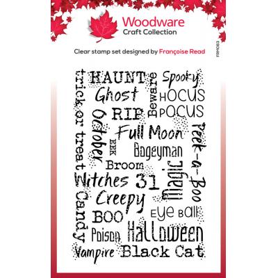 Creative Expressions Woodware Craft Collection Clear Stamp - Mini Halloween Background