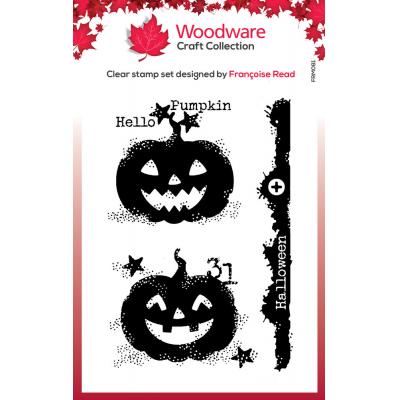 Creative Expressions Woodware Craft Collection Clear Stamp - Carved Pumpkins