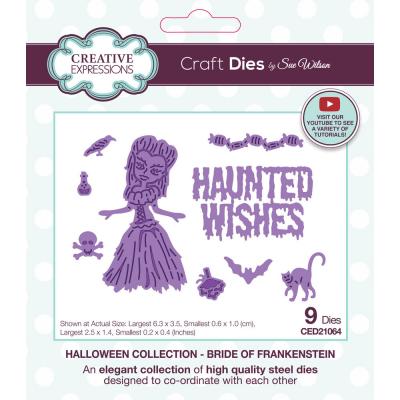 Creative Expressions Sue Wilson Craft Die - Halloween Bride of Frankie