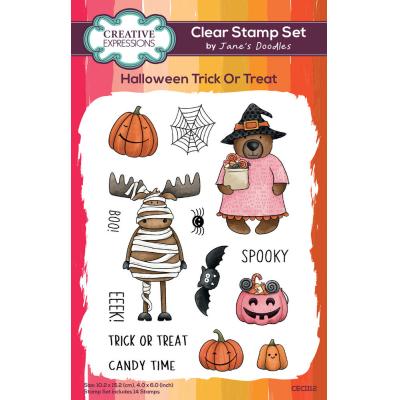 Creative Expressions Jane's Doodles Stempel - Halloween Trick Or Treat