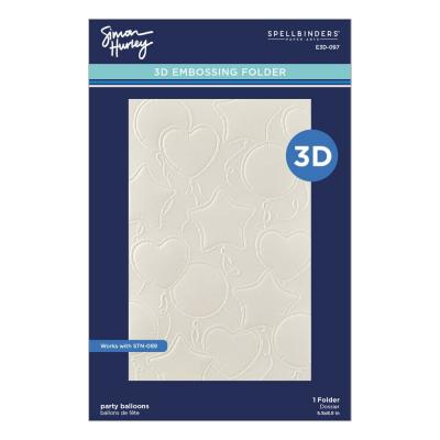 Spellbinders Embossing Folder and Stancil Bundle - Party Balloons