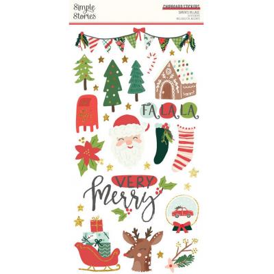 Simple Stories Santa's Village - Chipboard Stickers