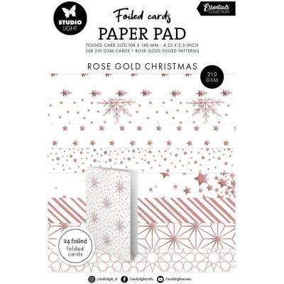 StudioLight Gold Foiled Cards - Rose Gold Christmas